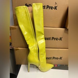 Brand new lime boots